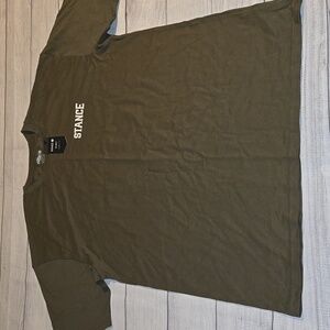 Stance The Crew T Cotton T-Shirt Olive Green w/ Graphics Size XL NWT